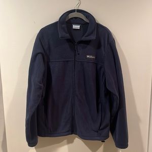 Columbia Full Zip Fleece Blue Jacket, Size Medium